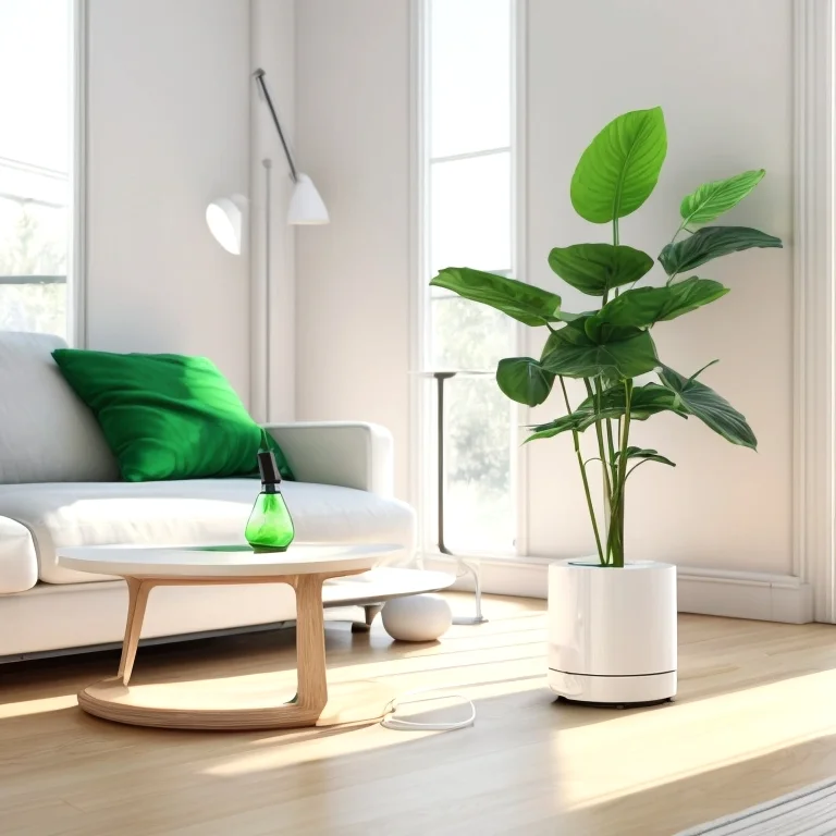 AIComfort smart thermostat in modern living room